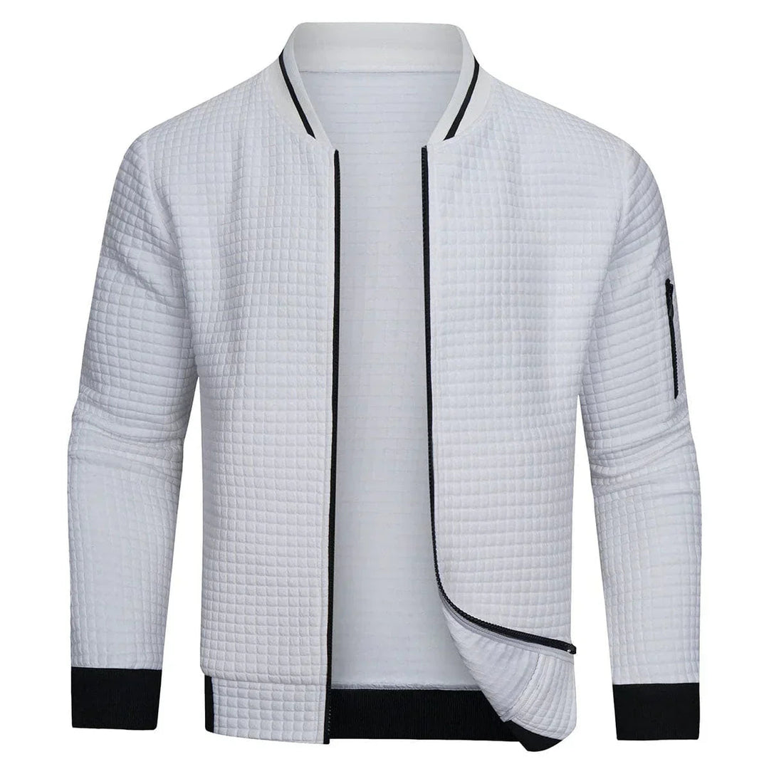 Comfortable and warm men's sweater with zipper