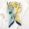 Satin scarf with print for women