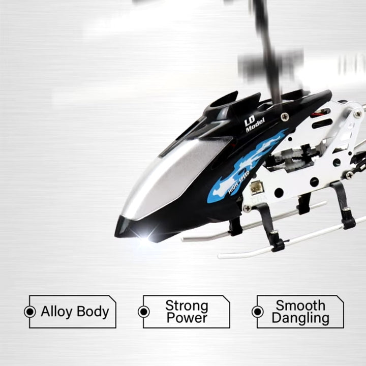 Mini RC-helikopter med gyroskop og metallramme