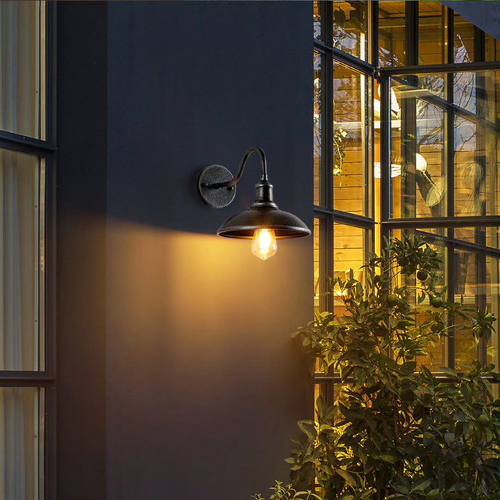 Vintage Industriell Utendørs Vegglampe i Jern LED 1 Lyskilde