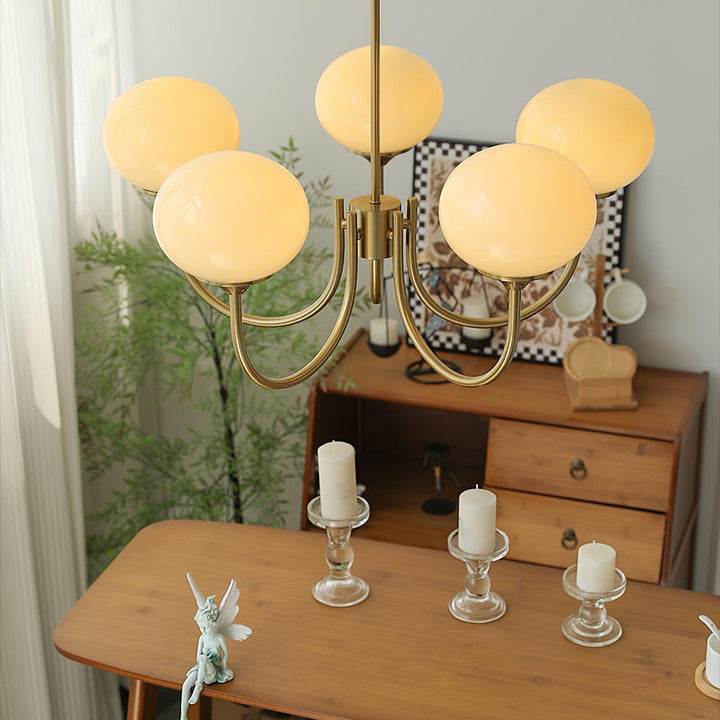 Taklampe med glasskuler, 3 eller 5 lys