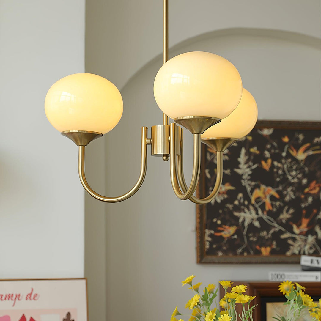 Taklampe med glasskuler, 3 eller 5 lys