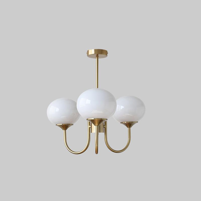 Taklampe med glasskuler, 3 eller 5 lys