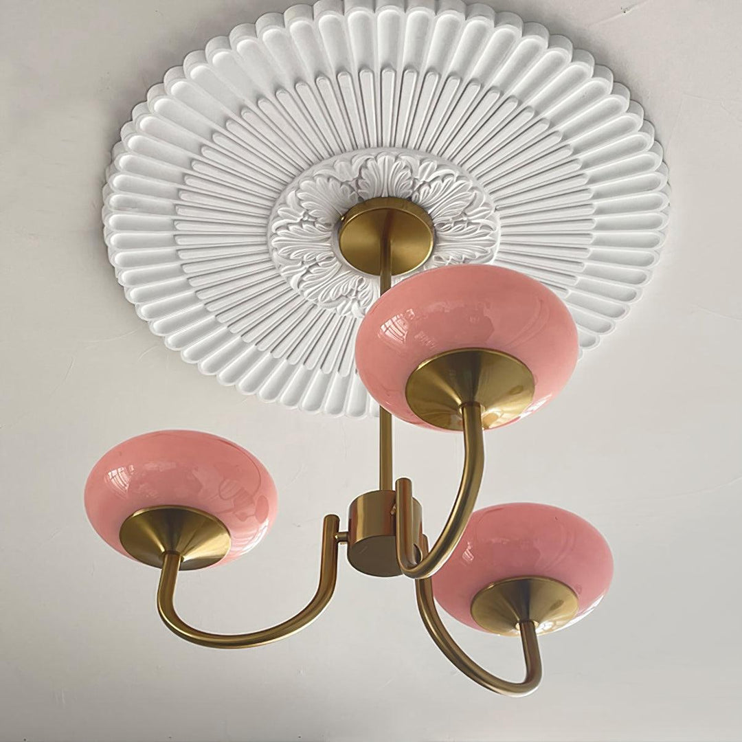 Taklampe med glasskuler, 3 eller 5 lys