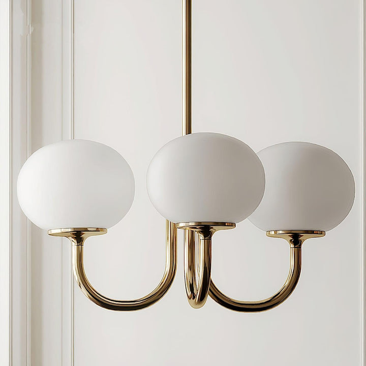 Taklampe med glasskuler, 3 eller 5 lys