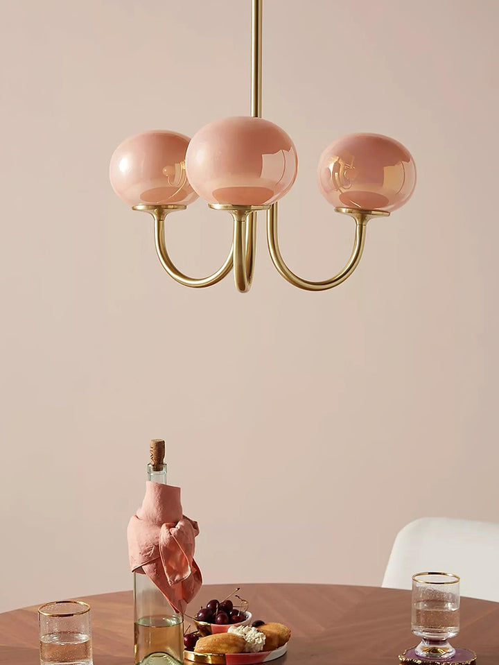 Taklampe med glasskuler, 3 eller 5 lys