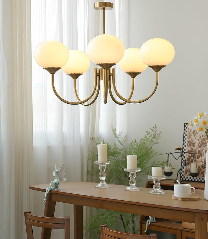 Taklampe med glasskuler, 3 eller 5 lys