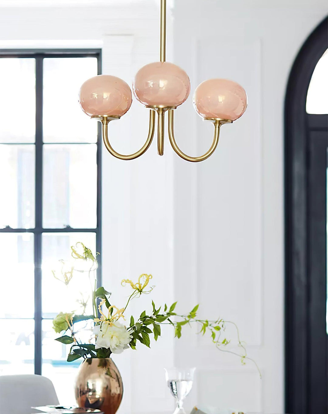 Taklampe med glasskuler, 3 eller 5 lys