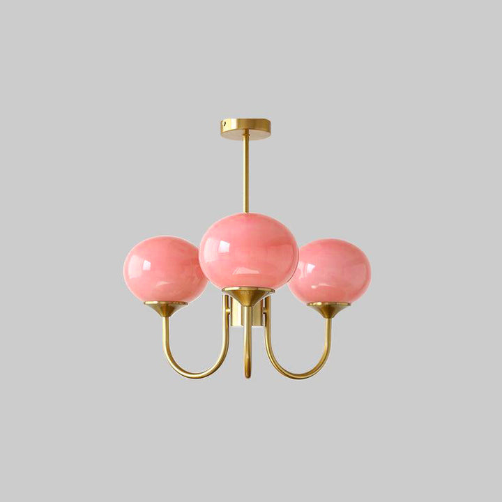 Taklampe med glasskuler, 3 eller 5 lys