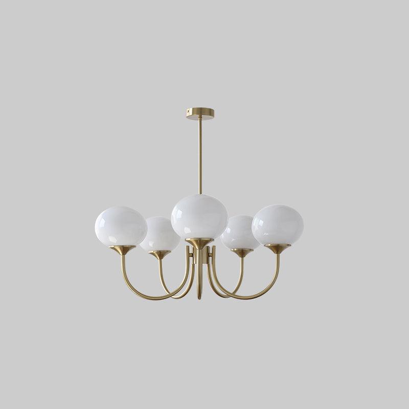 Taklampe med glasskuler, 3 eller 5 lys