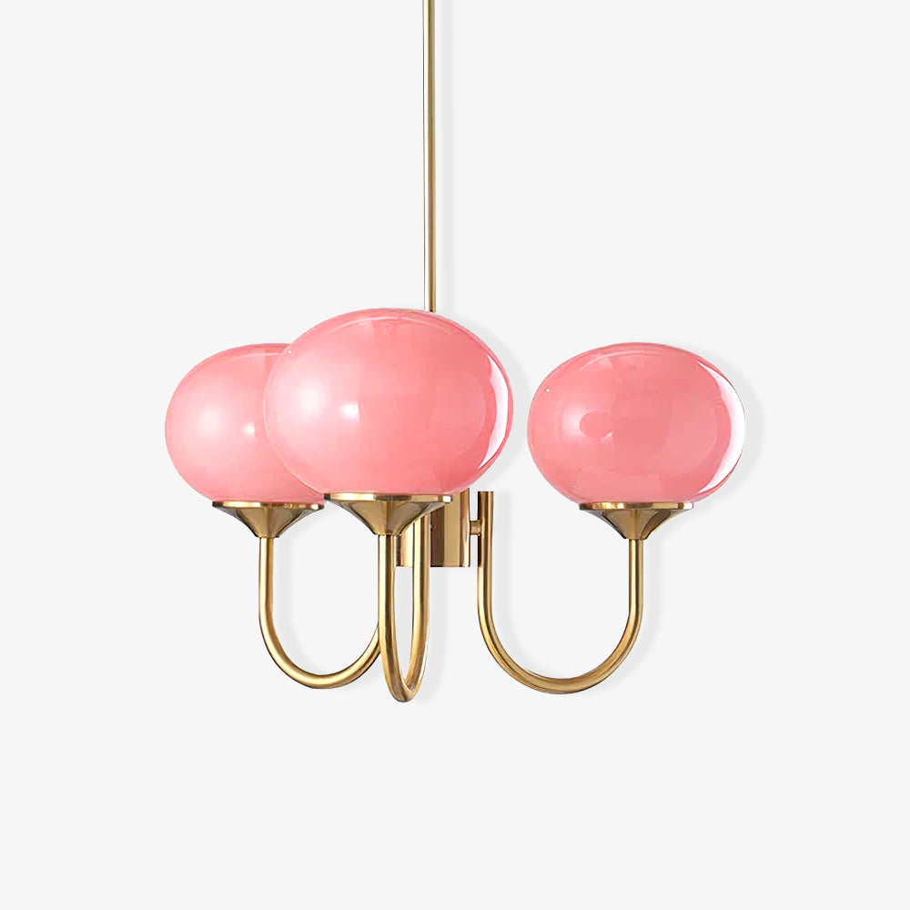 Taklampe med glasskuler, 3 eller 5 lys