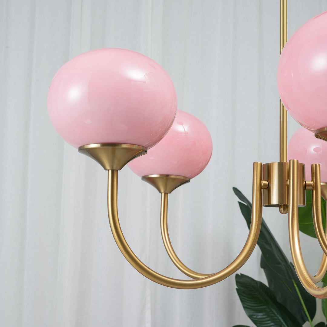 Taklampe med glasskuler, 3 eller 5 lys