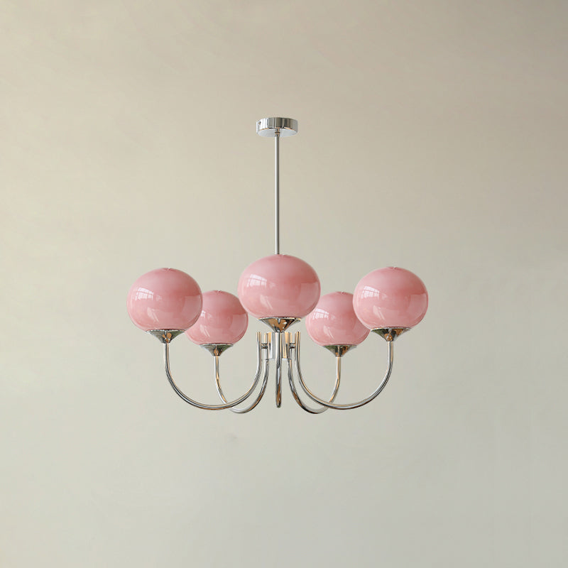 Taklampe med glasskuler, 3 eller 5 lys