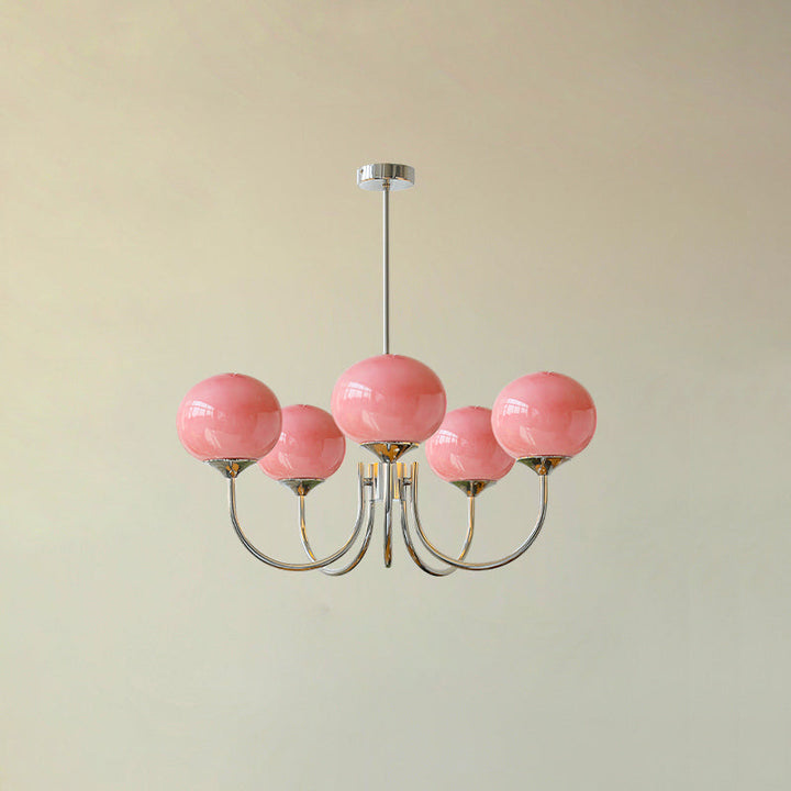 Taklampe med glasskuler, 3 eller 5 lys