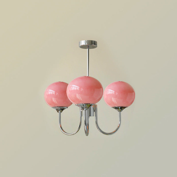 Taklampe med glasskuler, 3 eller 5 lys