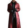 Light winter coat in faux leather for men