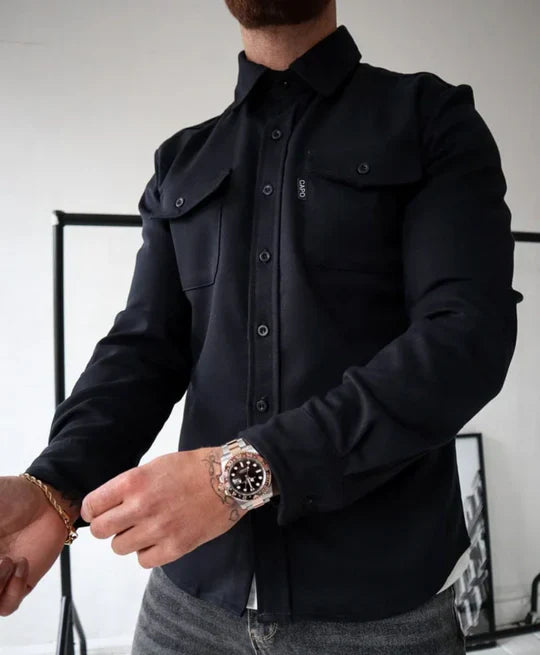 Men's long-sleeve shirt with pockets