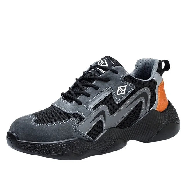 Work sneakers with steel toe
