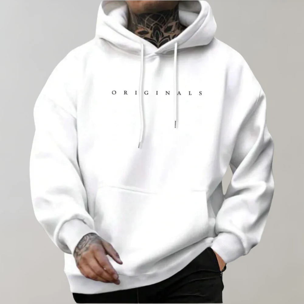 Stilfull Herre Hoodie med Capuchon
