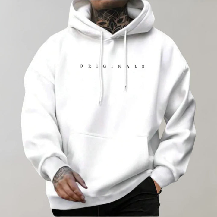 Stilfull Herre Hoodie med Capuchon