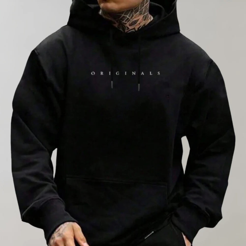 Stilfull Herre Hoodie med Capuchon