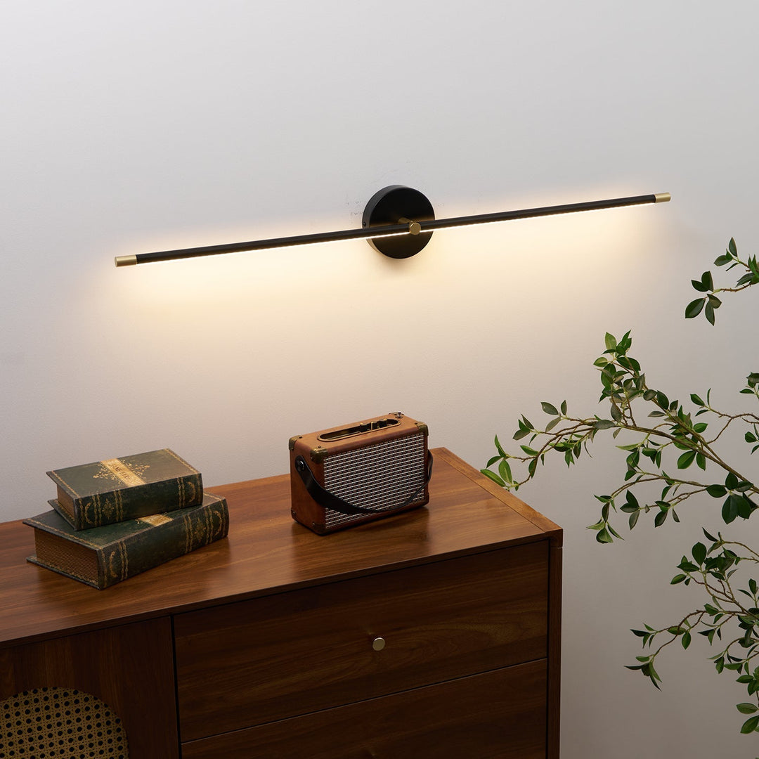 Minimalistisk lineær vegglampe med to armer i moderne stil