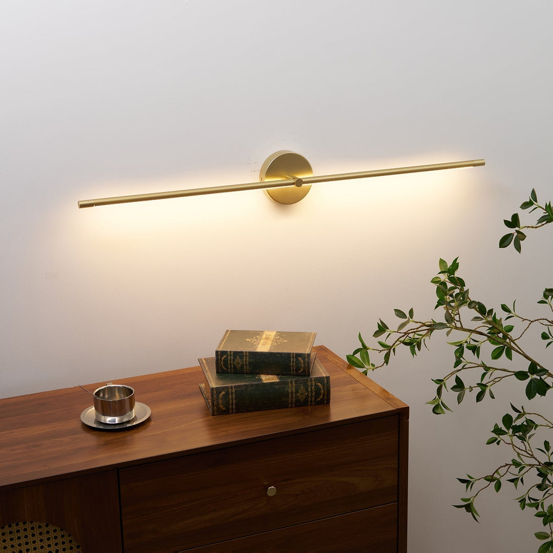 Minimalistisk lineær vegglampe med to armer i moderne stil
