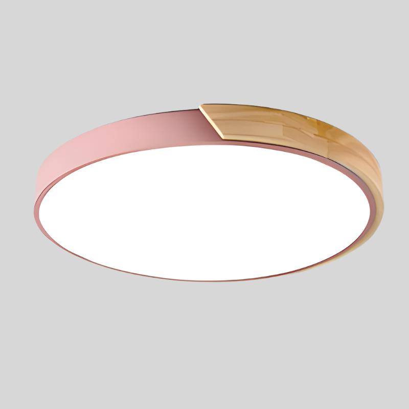 Rund Nordic Macaron-taklampe i tre