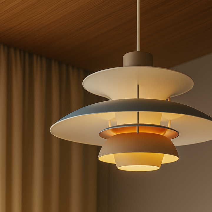 Moderne rund LED-taklampe – dimbar og holdbar – stilig lys til stue, spisestue og kontor