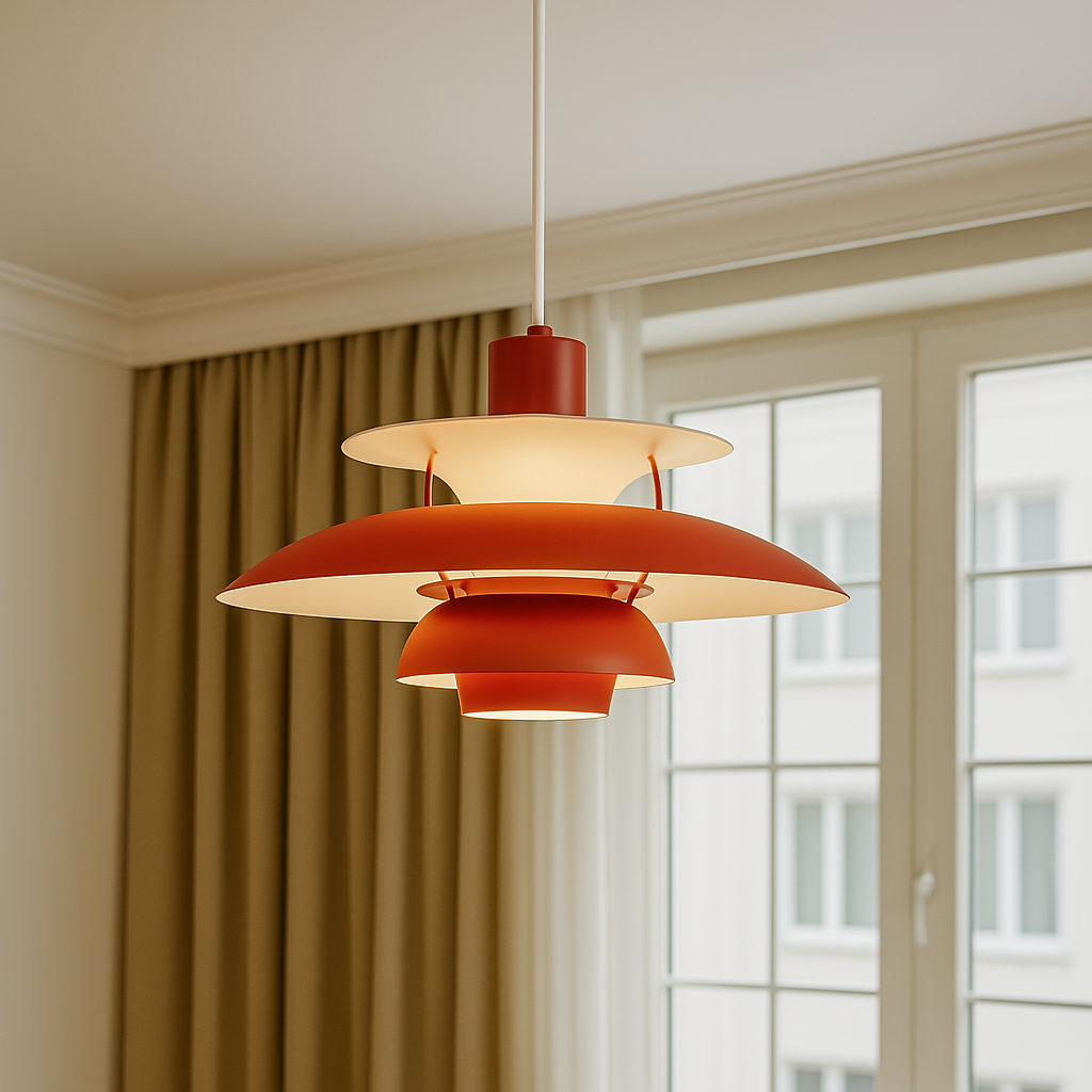 Moderne rund LED-taklampe – dimbar og holdbar – stilig lys til stue, spisestue og kontor