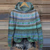 Vintage-Inspirert Fair Isle Hettegenser for Kvinner