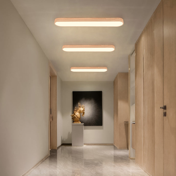 Oval LED-Takplafond Nordic Glow med Treaksent