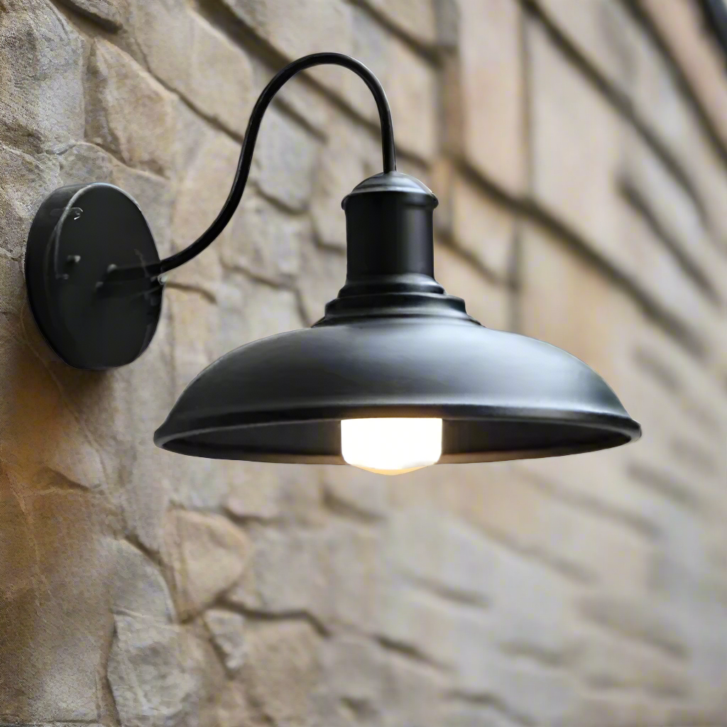 Vintage Industriell Utendørs Vegglampe i Jern LED 1 Lyskilde