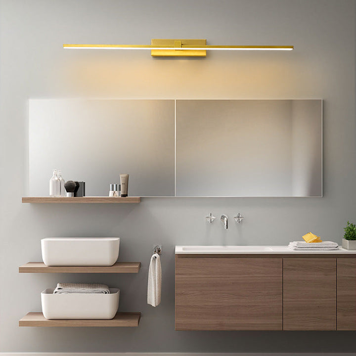 Sekskantet lineært speil – moderne vegglampe til vanity for bad og soverom