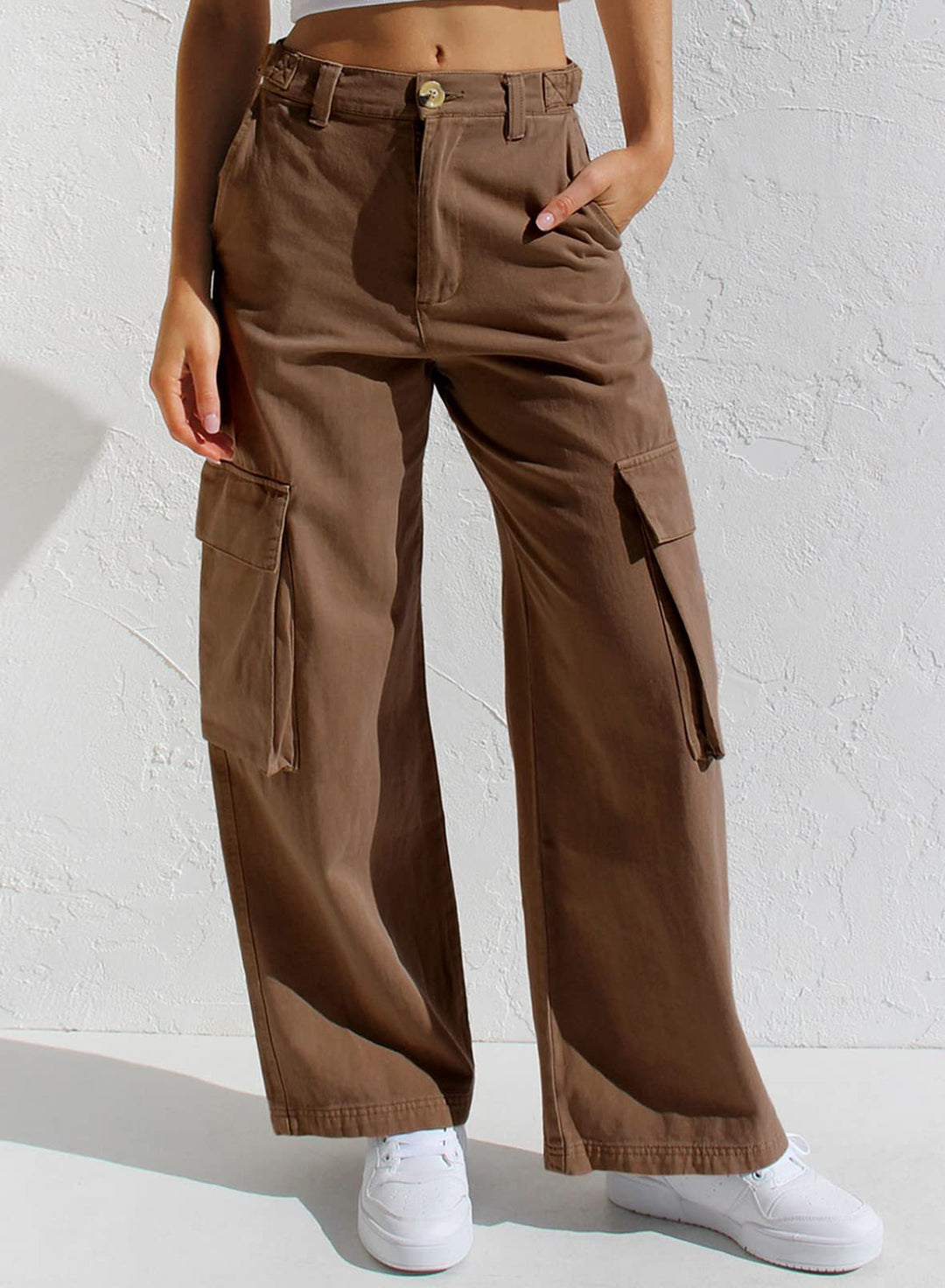 Trendige Cargojeans mit hoher Taille für Frauen