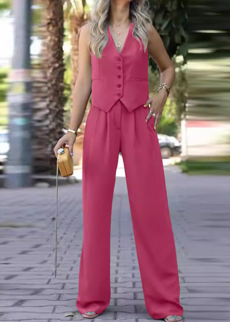 Elegant sleeveless blazer set for women