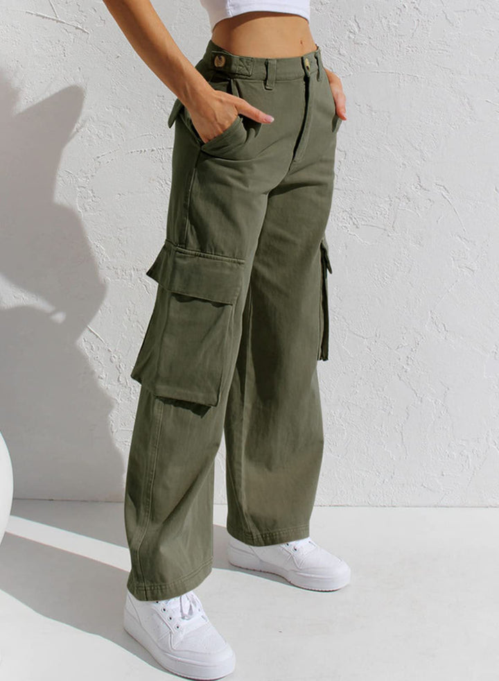 Trendige Cargojeans mit hoher Taille für Frauen