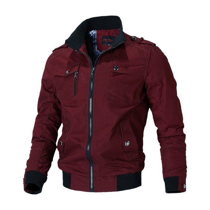 Functional Bomber Jacket with Tactical Design