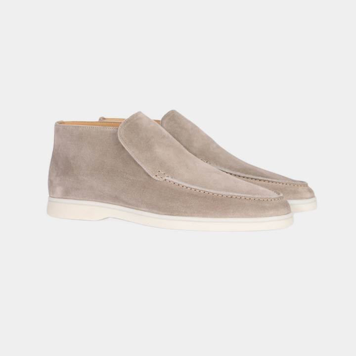 Elegant herreloafer i semsket kalveskinn