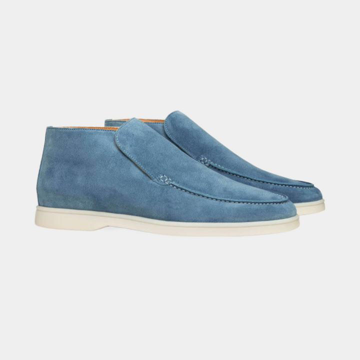 Elegant herreloafer i semsket kalveskinn