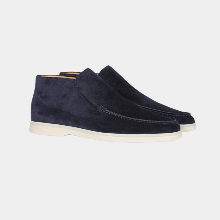Elegant herreloafer i semsket kalveskinn
