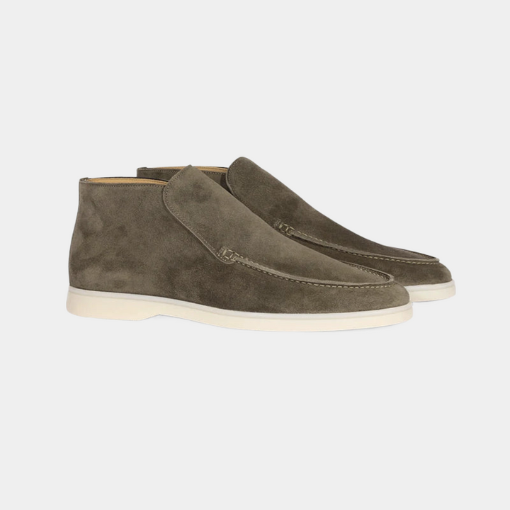 Elegant herreloafer i semsket kalveskinn