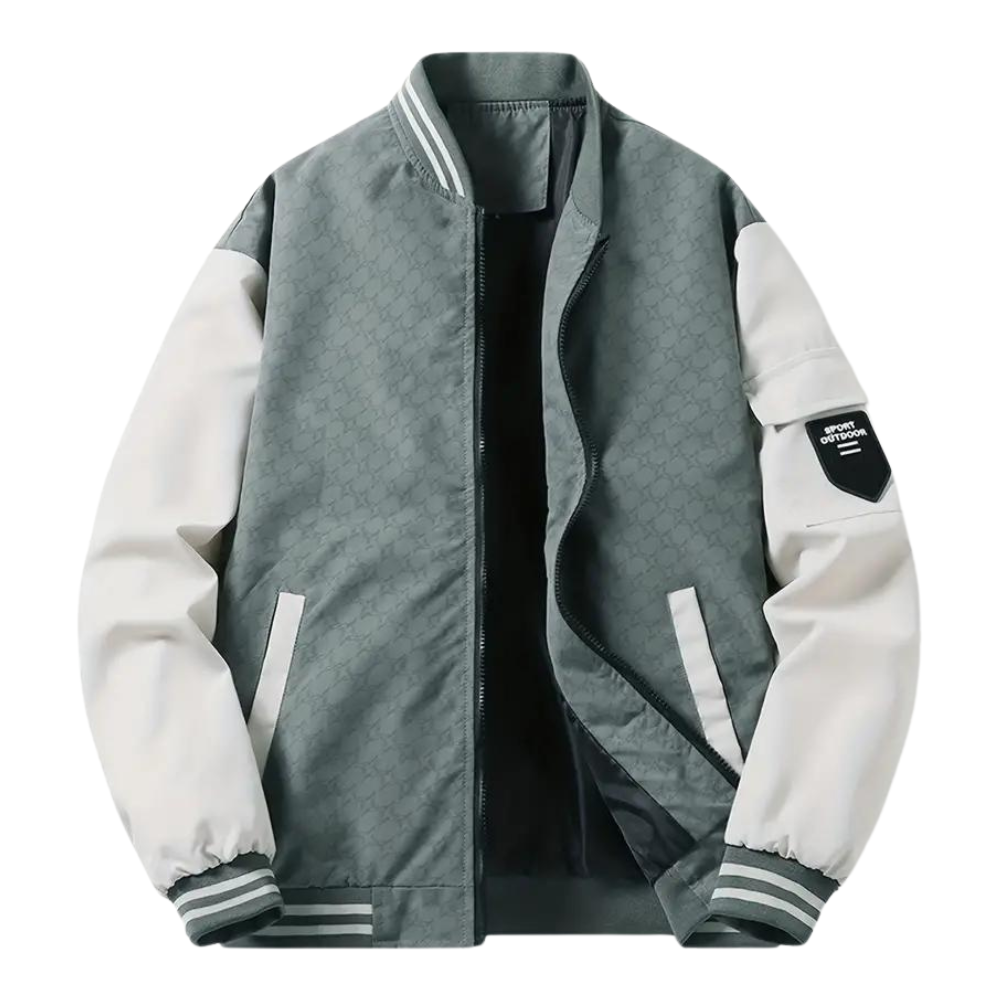 Casual Slim-Fit Baseball Jakke for Menn