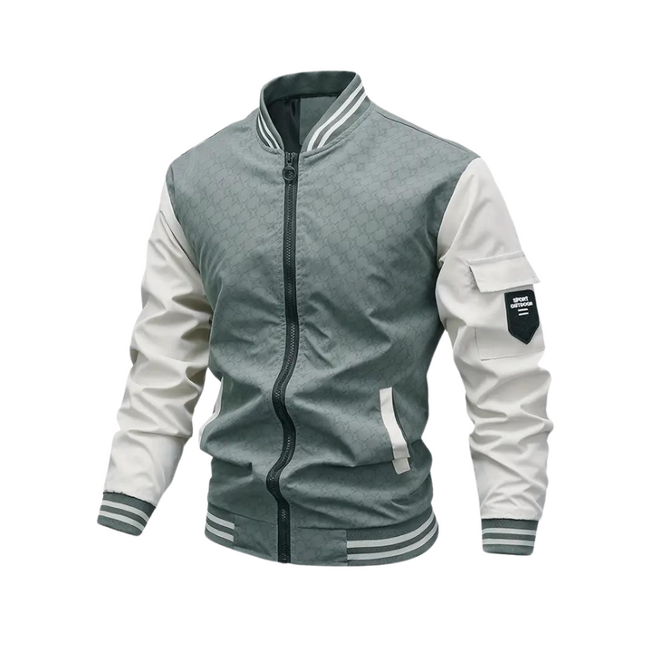 Casual Slim-Fit Baseball Jakke for Menn