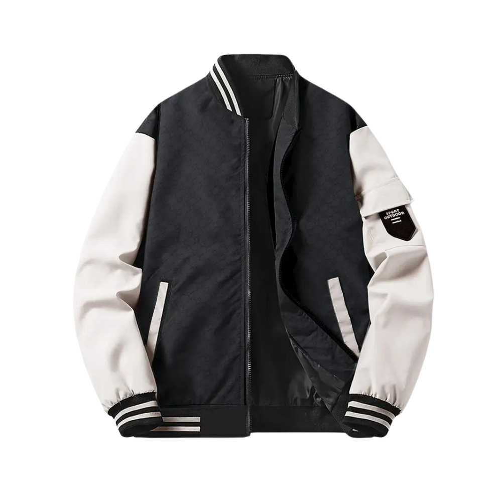 Casual Slim-Fit Baseball Jakke for Menn