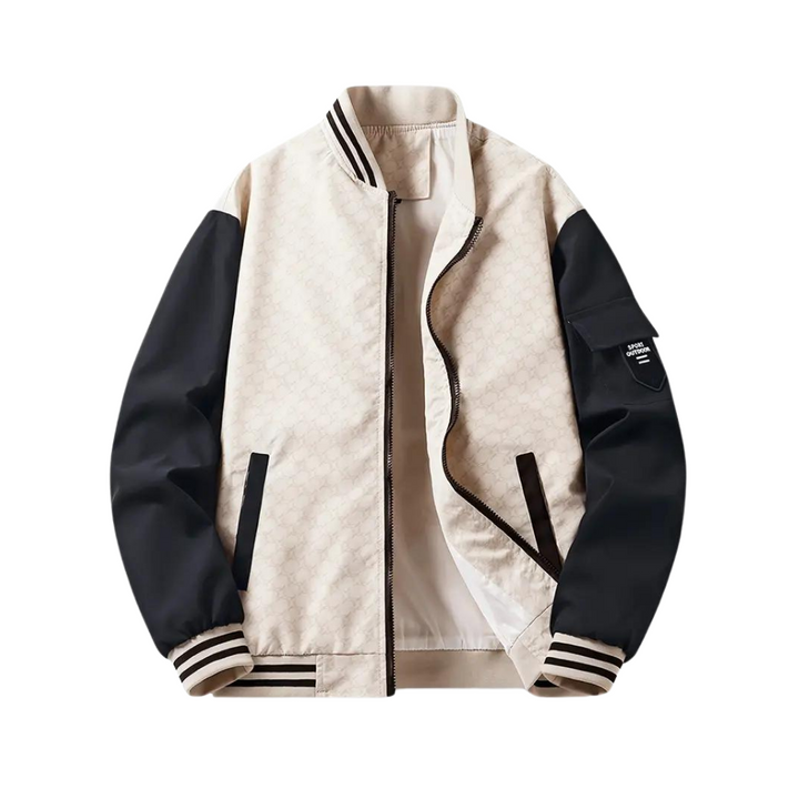 Casual Slim-Fit Baseball Jakke for Menn