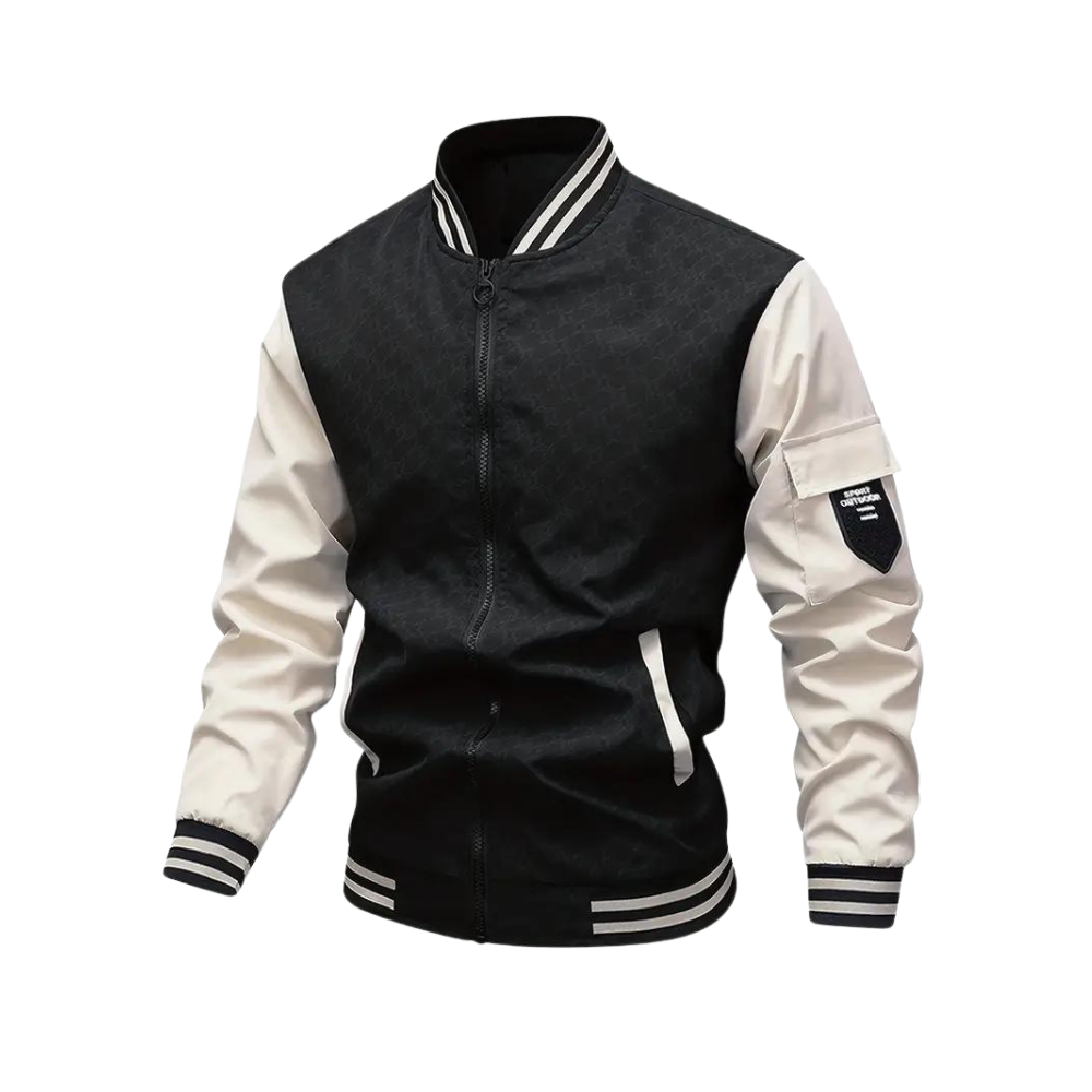 Casual Slim-Fit Baseball Jakke for Menn