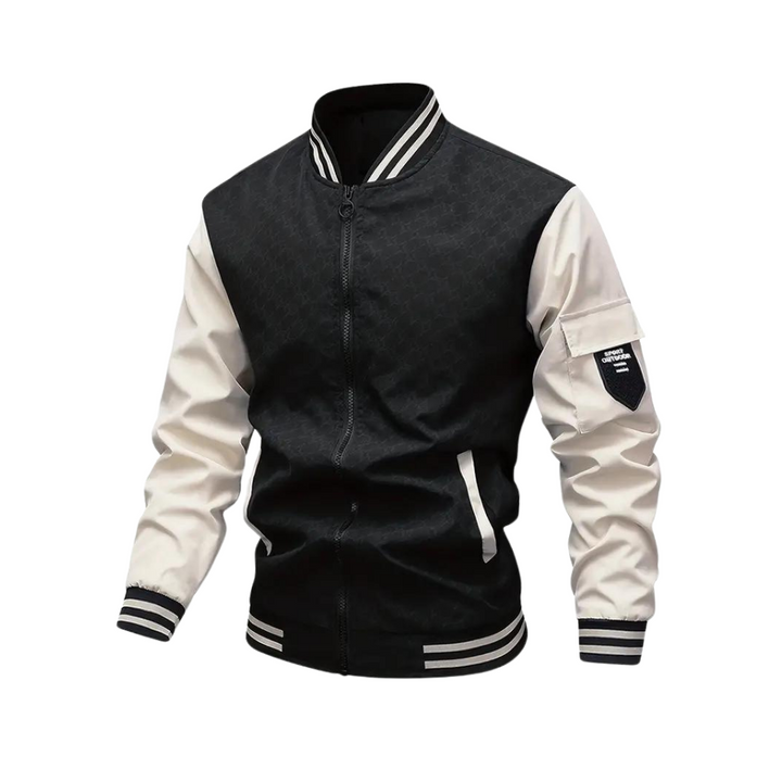 Casual Slim-Fit Baseball Jakke for Menn