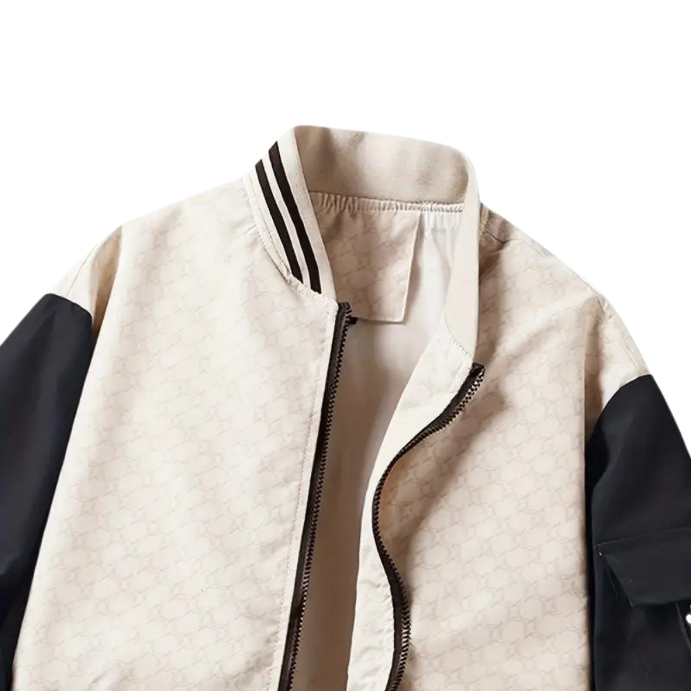 Casual Slim-Fit Baseball Jakke for Menn