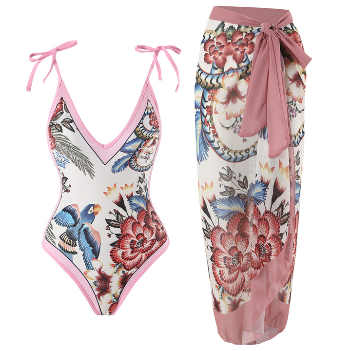 Vintage swimsuit with ruffles